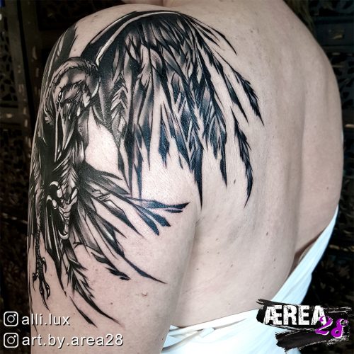 Krähe: Crow Tattoo by Älli Lux 4