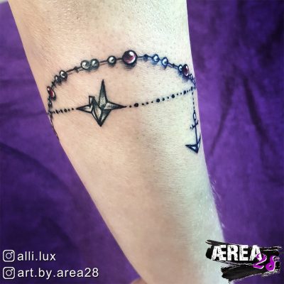 Perlen Armband Bracelet Tattoo by Älli Lux - Ben & Mats Tattoo 4