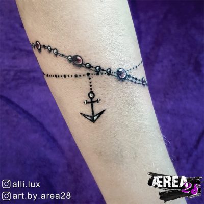 Perlen Armband Bracelet Tattoo by Älli Lux - Ben & Mats Tattoo 5